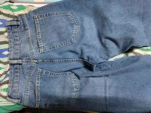 Wide Leg Blue Denim Jeans
