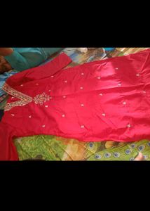 Cotton silk kurta pant set with dupatta