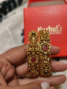 Kushal's antique Gold Bangles