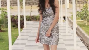 Women’s Silver Sequins Mini Party Dress