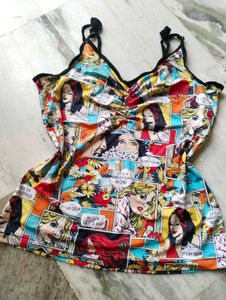 Pop Art Comic Print Camisole Top