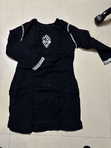 Black Chikankari Kurta