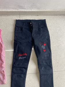 Girls' Outfit: Top and Jeans