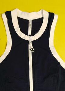 Seafolly Gigi Hadid Vest Navy Blue Swimwear Top