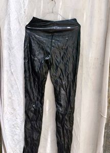 4307. Black Faux Leather Pants