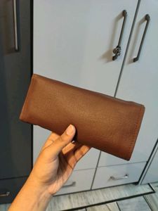 Chic Brown Faux Leather Wallet