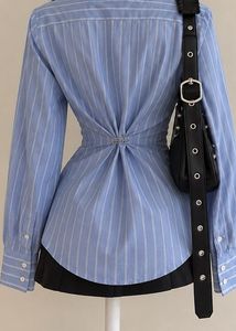 Blue Striped Collared Shirt🎀🪽