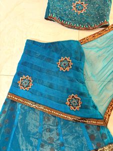 Beautiful Teal Blue Lehenga Choli