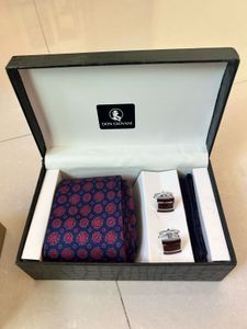 Men's Tie, Pocket Square & Cufflinks Set
