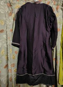 Elegant Embroidered Kurta and Skirt Set