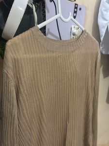 Ribbed Knit Long Sleeve Top