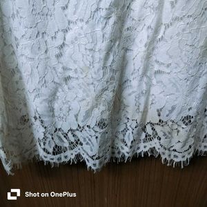 Elegant White Lace Dress