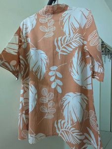 Floral Comfortable Night Dress With Shrug