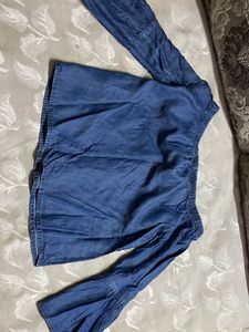 OFF SHOULDER denim Top