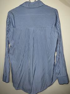 Striped Blue Button-Down Shirt