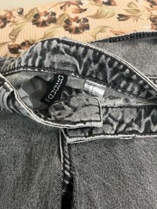 Grey Wide Leg Jeans