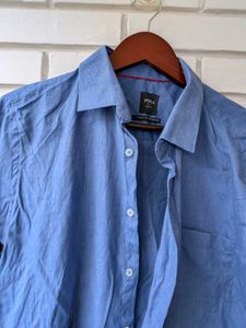 Men's Blue slim Button-Up Shirt 42