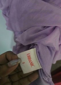 Lilac Ruched Mini Dress