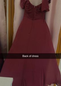 Elegant Maroon Evening ankel length Gown