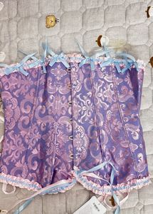 Women's Purple Lace Corset Top