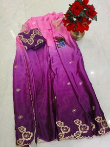 Elegant Ombre chiffon Silk Saree