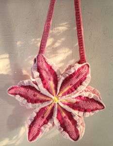 Crochet Flower Tote Bag