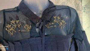 Navy Blue Embellished Jumpsuit