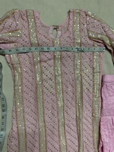 SHIFFON SHIRT,GRARA WITH NET DUPPATTA
