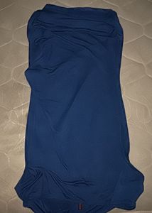 Navy Blue Textured Dress