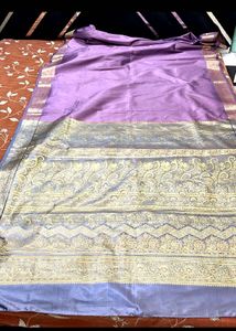 Elegant Lavender Silk Saree