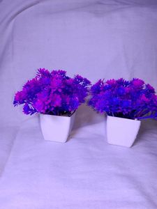 Set of 2 Purple Artificial Plants