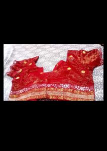 Exquisite Red &amp; Gold Silk Saree