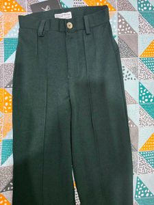 Stylish Green Wide-Leg Trousers
