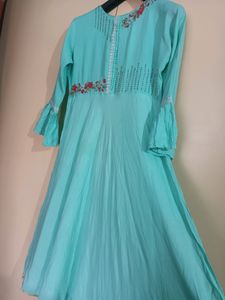 Beautiful Teal Anarkali Kurti
