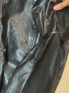 Black Faux Leather Moto Jacket