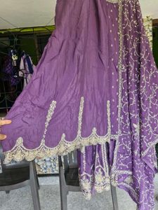 Designer Embroidered Jacket Style Palazzo Set