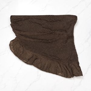 ᯓ★ Y2K Brown Lace Strapless Tube Top