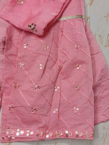 Elegant Pink Embellished garara Set