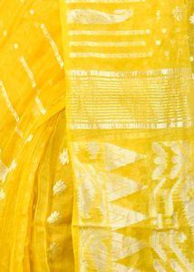 Jamdani Yellow Saree