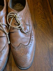 Tan Brogue Shoes For Men