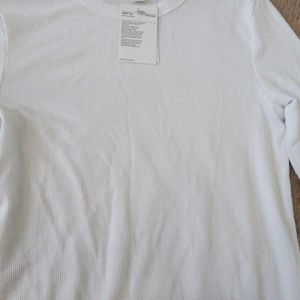 H&amp;M White Long-Sleeve T-Shirt