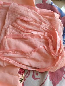 Embroided Peach Suit Fabric