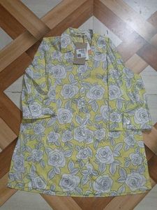 Yellow Rose Print Kurta Set