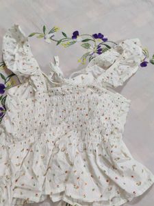 Cute Floral Print Crop Top