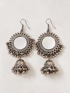 Elegant Mirror Jhumka Earrings