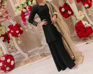 Elegant Black Kurta Palazzo Set