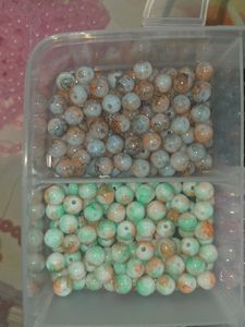 8mm Glass Beads (Any 1 String) + 10 Metre Elastic