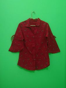 Cute Floral Printed Fancy Shirt For Womens