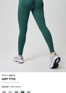 Teal Ribbed Seamless Leggings