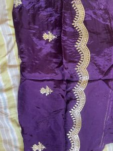 Purple Embroidered Ethnic Skirt